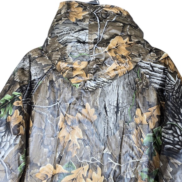 Cedar Key Camo Rain Jacket Mens L Trebark Superflauge PVC Insulated Hunting - Picture 7 of 13